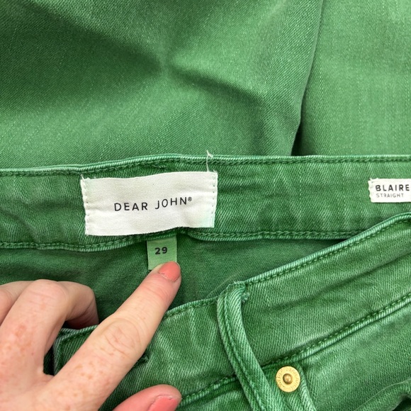 Dear John Vibrant Green Straight Leg Jeans - Picture 3 of 5